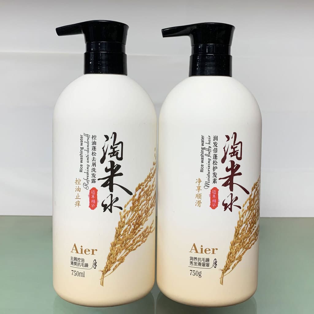 Aier Taomi Shampoo Condicionador Conjunto Controle de Óleo Fofo Anticaspa Shampoo Condicionador Condicionador Fofo