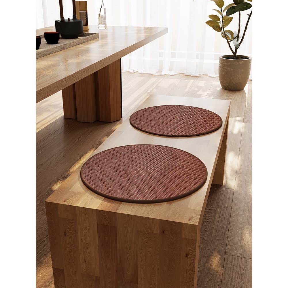 Estilo Medieval Rattan-como verão almofada redonda de seda gelo b & b cadeira almofada Tatami Futon almofada fezes cadei