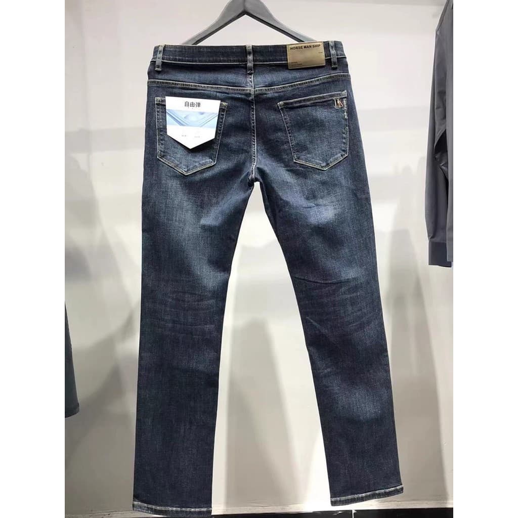 Marca restante pedido H padrão masculino outono inverno Jeans masculino fino ajuste calças magras calças masculinas de a