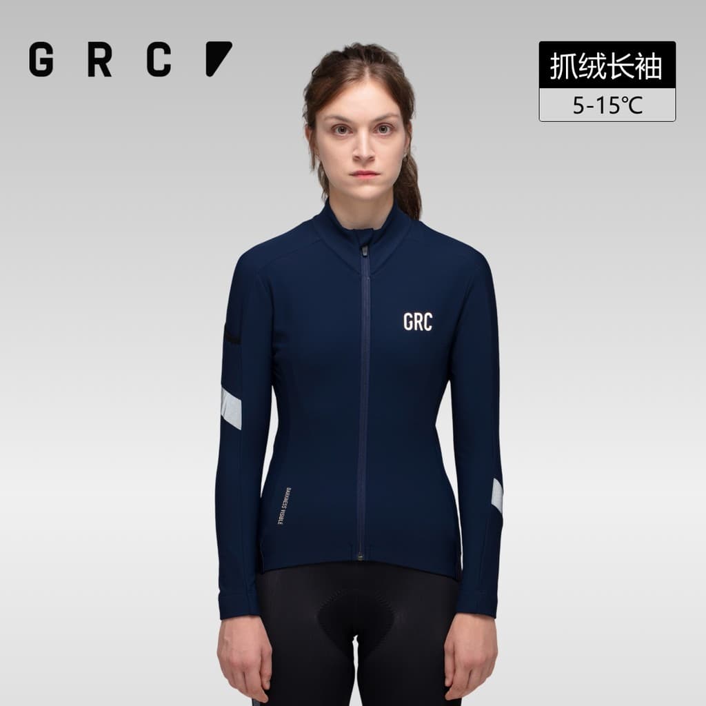 GRC Ciclismo Top Gentian Jaqueta Azul Inverno Lã Quente Bicicleta de Estrada Camisa de Ciclismo Feminina