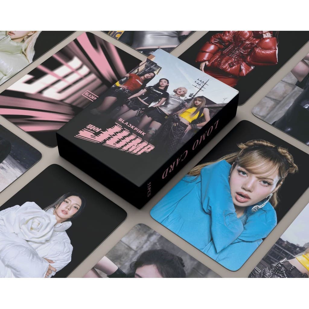 55 peças/caixa, cartões fotográficos holográficos BLACKPINK, álbum JUMP, colecionáveis KPOP laser LOMO 0RBC