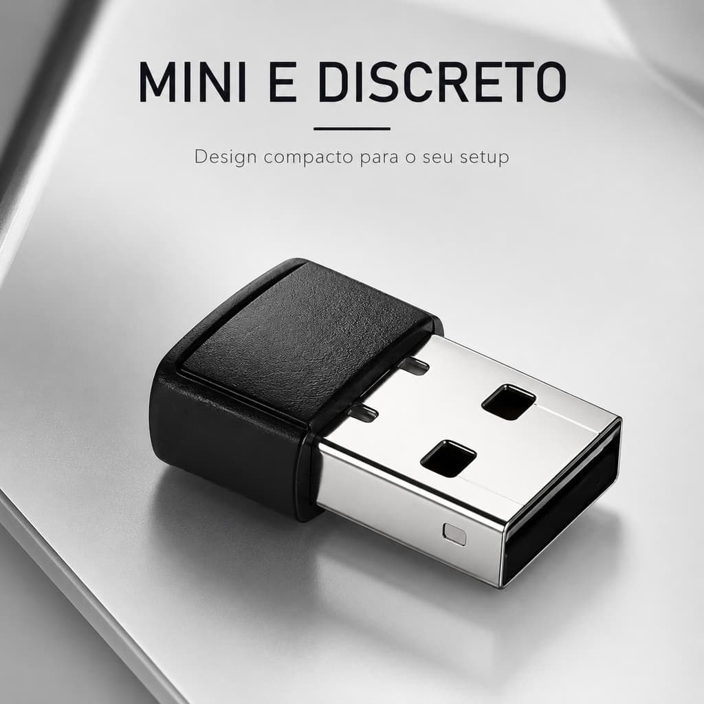 Adaptador Wireless USB 2.4GHz 802.11n WiFi Dongle Para Computador