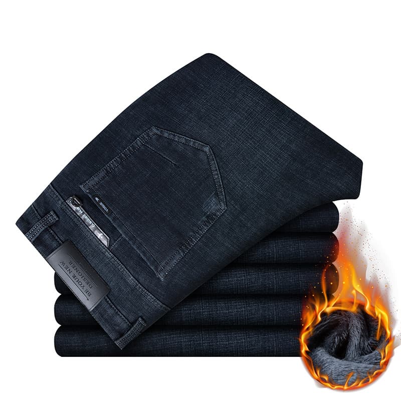 Calças de brim extra grandes masculinas outono inverno estilo tamanho grande extra grosso extra veludo solto estiramento