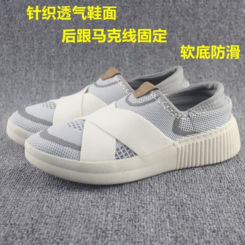 2026 primavera verão All-Match deslizamento-On sapatos femininos leve biscoito malha respirável sapatos de sola grossa m