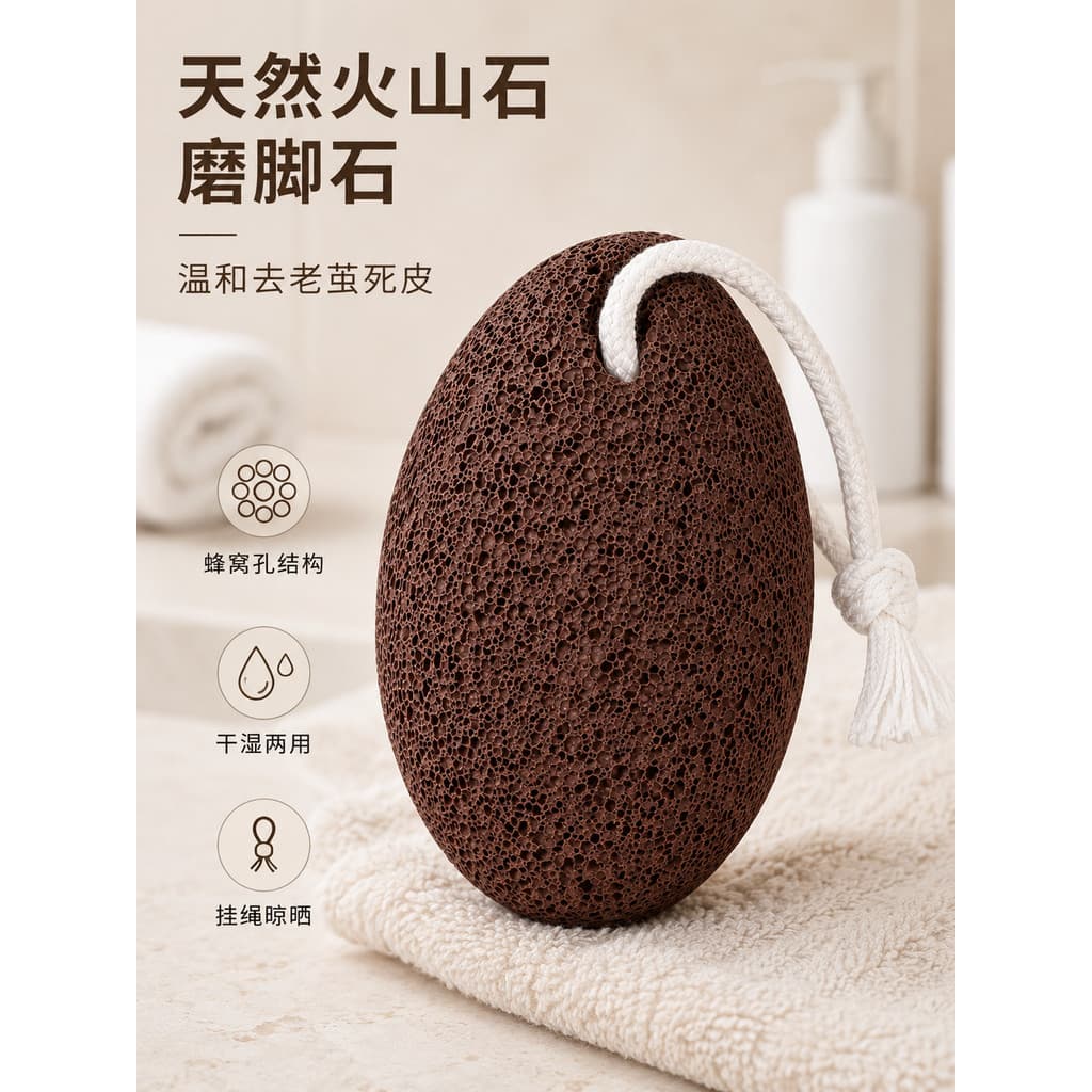Pé moagem pedra Natural vulcânico esfoliante calos doméstico Pedicure pé moagem ferramenta útil moagem calcanhar esfrega