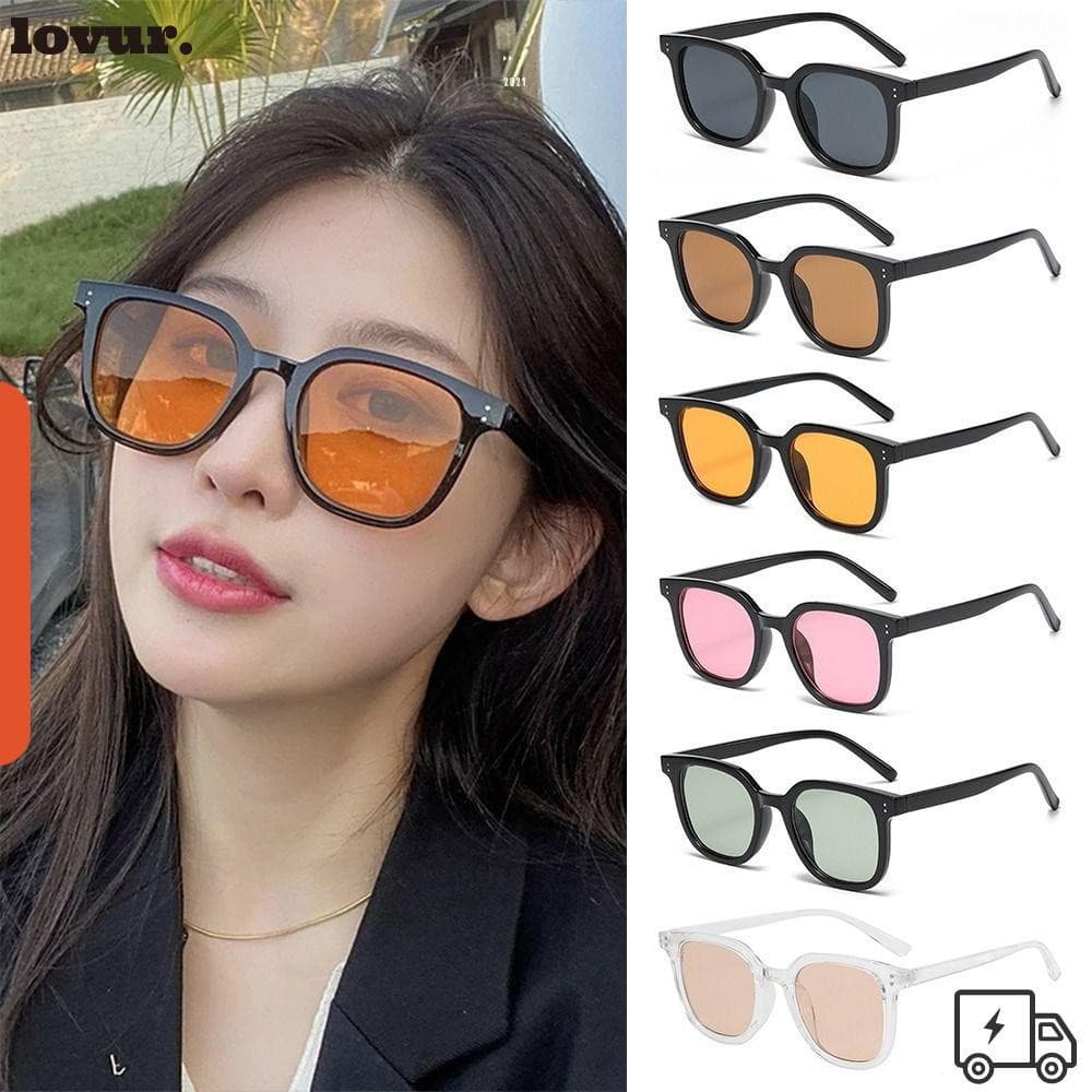 Óculos De Sol LOVUR Gradient Blush , Sem Maquiagem Quadrada Antirreflexo , Decorativos De Proteção UV400