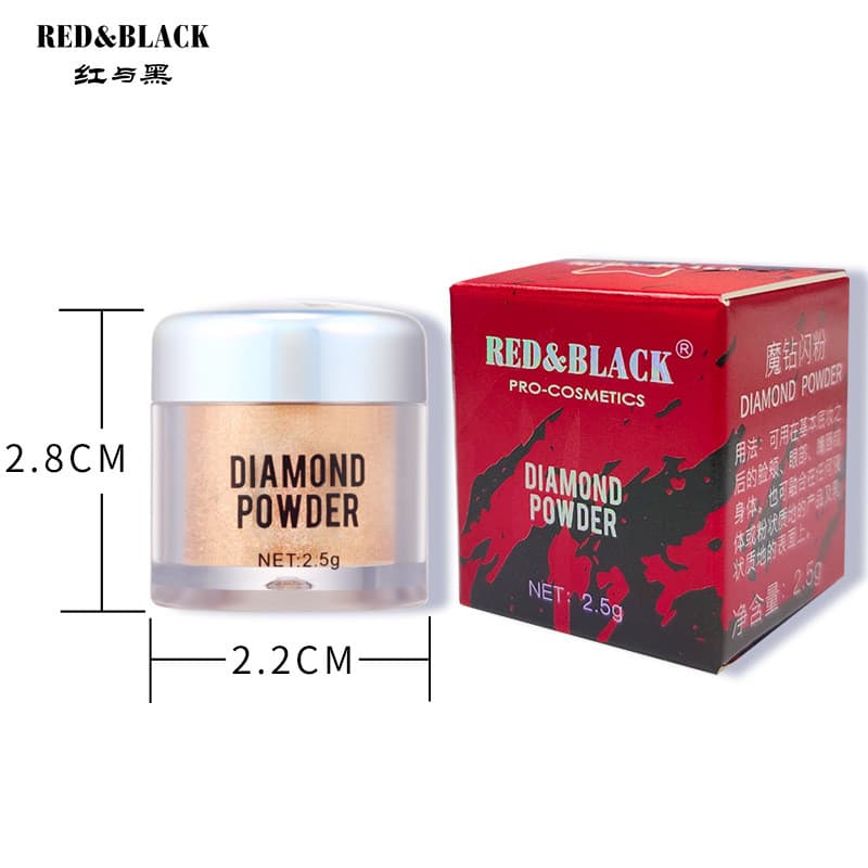 Maquiagem vermelha e preta 3D diamante mágico glitter diamante rosa glitter perolado brilho dos olhos multicolorido bril
