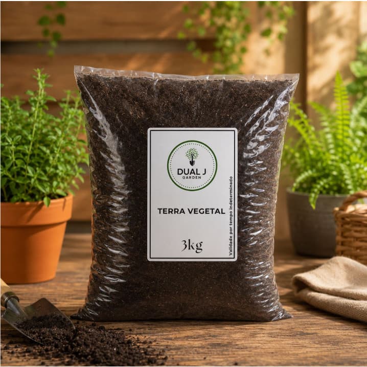 Terra Vegetal 3kg Substrato P/ Plantas Flores Vasos Hortas E Jardim