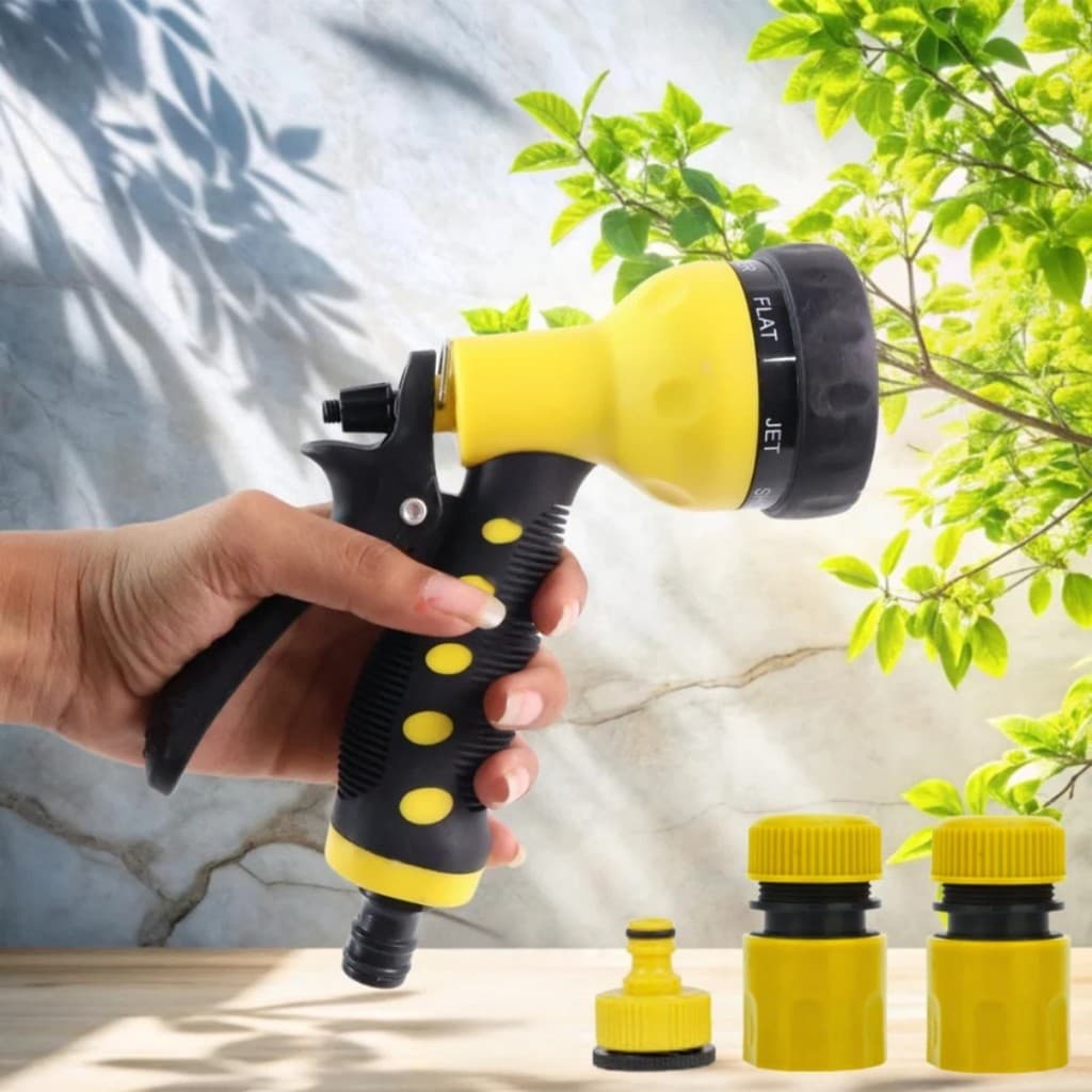 Kit Bico Pulverizador 7 Modos para Mangueira, Limpeza Geral, Jardim e Pet