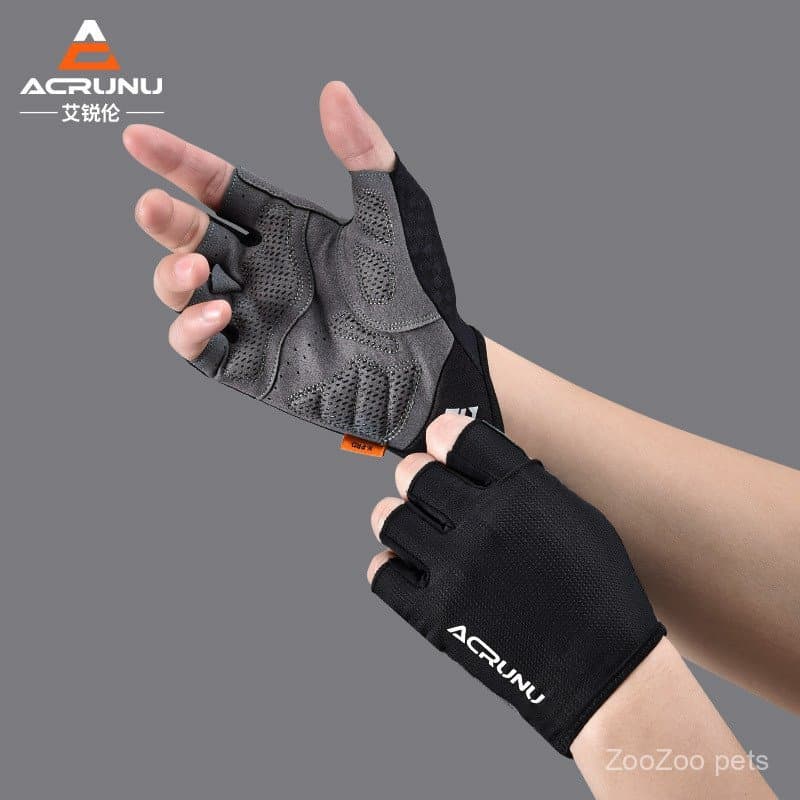 Luvas de Ciclismo ACRUNU de Verão, Meio Dedo, Respiráveis, para Homens e Mulheres, Luvas Esportivas Antiderrapantes e Am