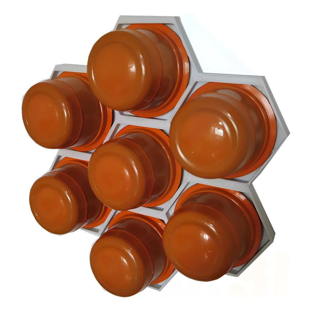 Suporte Porta Capsula Organizador Para Café 3 Corações Cor Preto