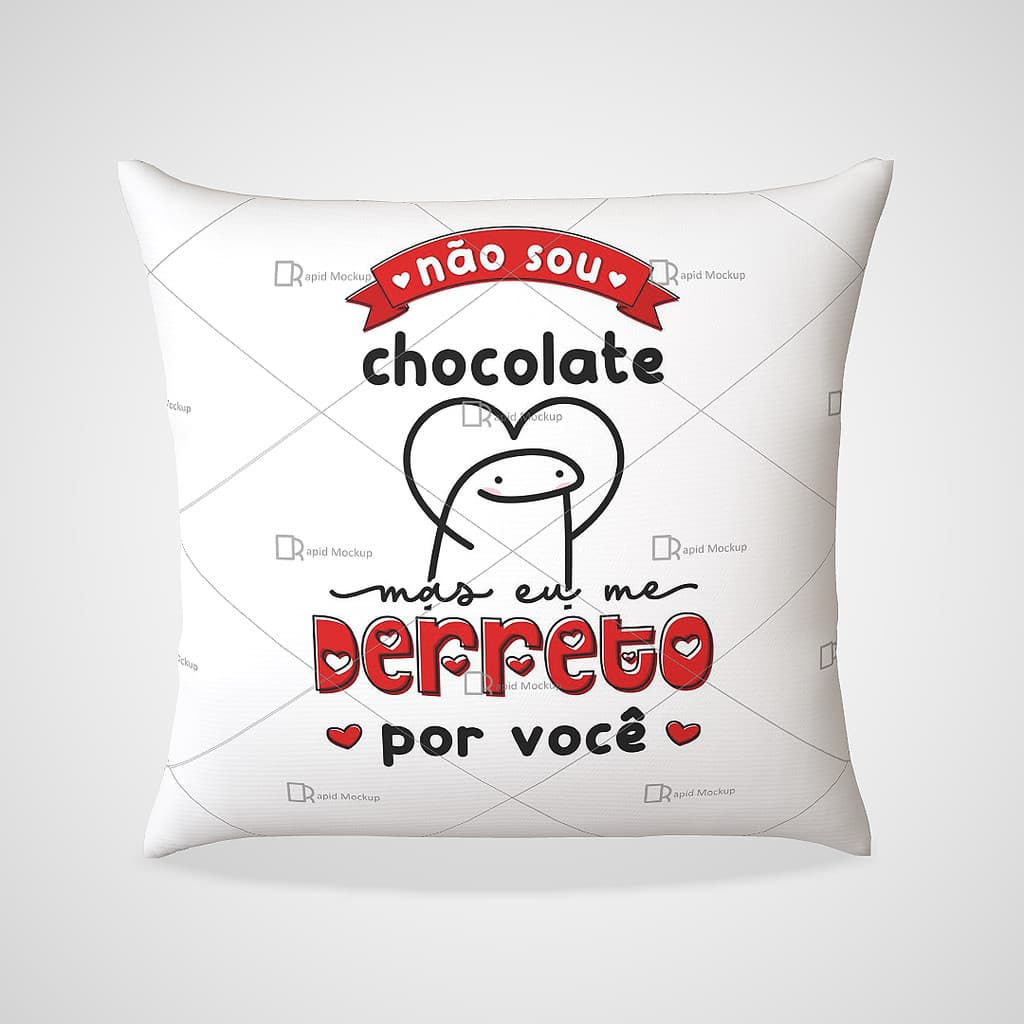Almofada Casal Apaixonado 30x30 Presente Criativo Flork Dia dos Namorados