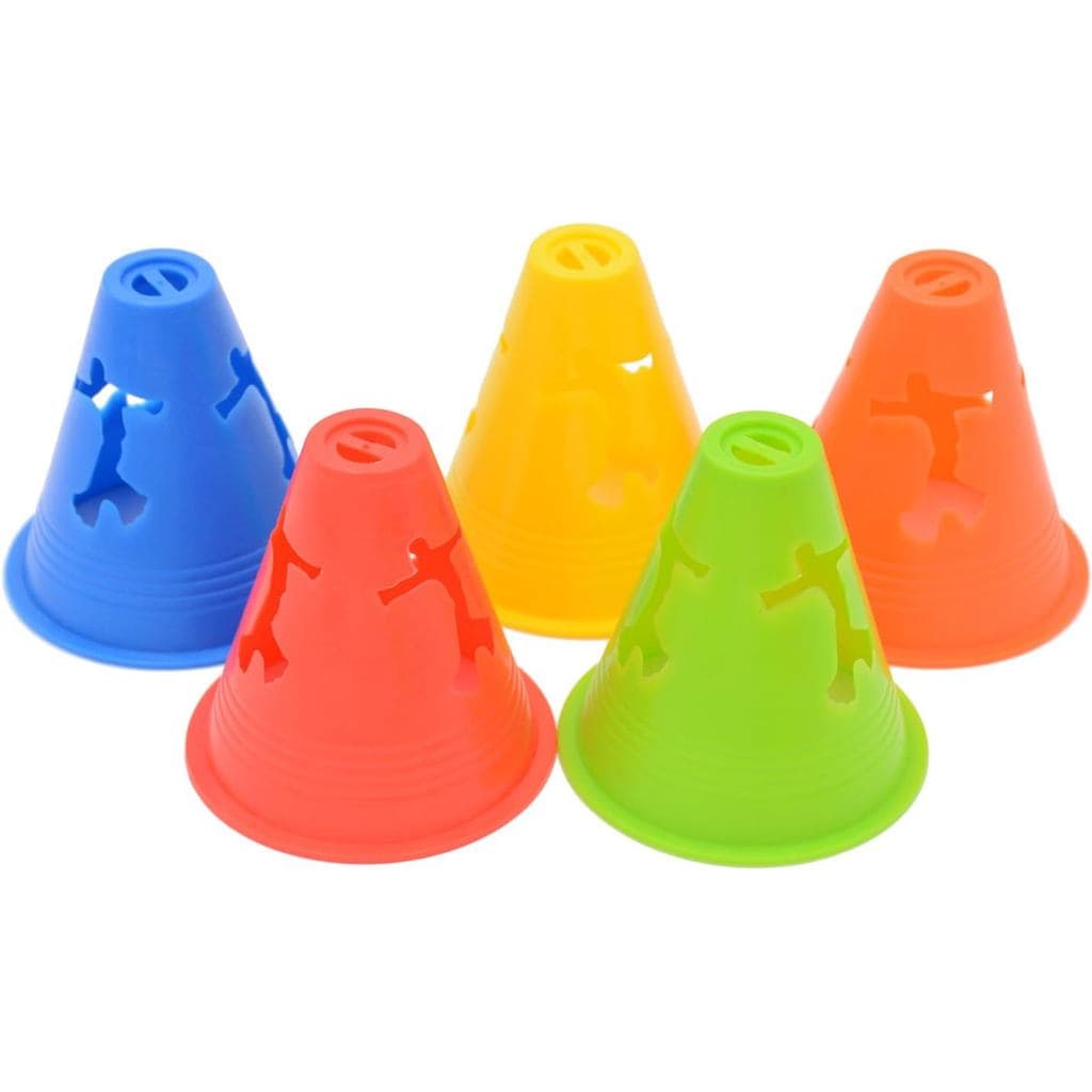 Famgee Conjunto de Cones de Plástico de 3 Polegadas à Prova de Vento para Patinação em Linha, Cones de Sinalização de Tr