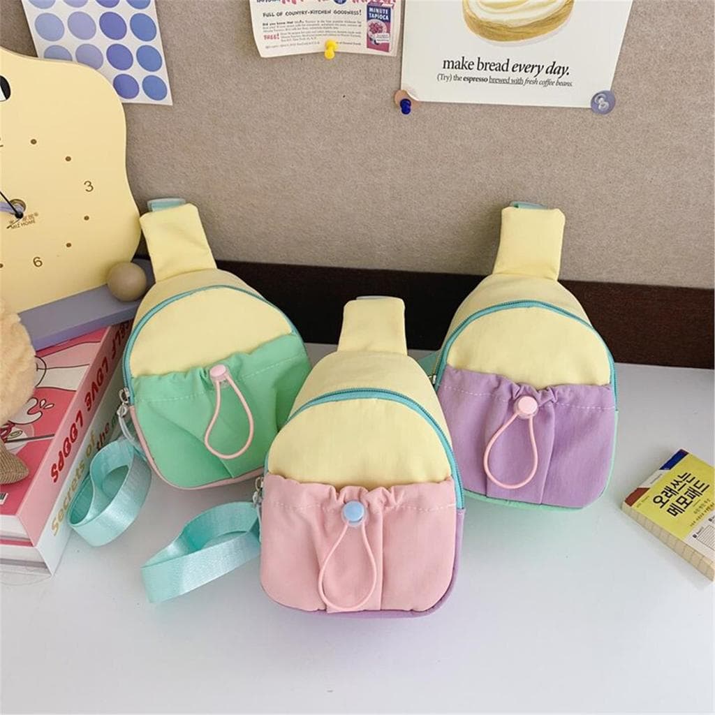 Japonês leve de um ombro saco do mensageiro meninos meninas moda simples Casual pequena bolsa de moedas das crianças leg