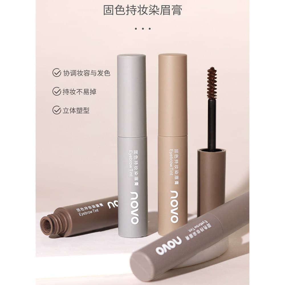 Novo corante creme de sobrancelha feminino à prova d'água de longa duração, não desbota, sem manchas, cor clara, maquiag