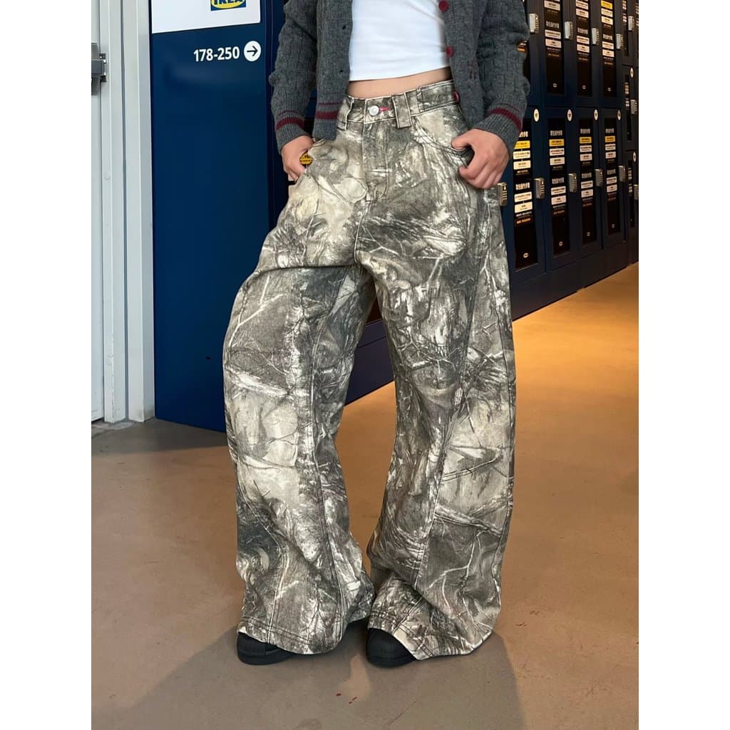 Estilo Hong Kong na moda masculina verão novo estilo 2024 carta única Jeans Hip Hop ins na moda High Street na moda rufi