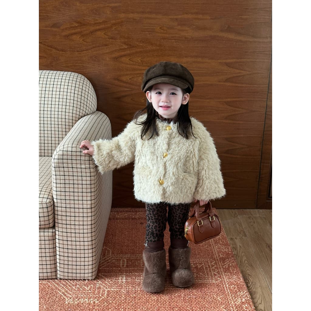 Meninas casaco de pele sintética 2025 inverno novo estilo bebê filha estilo pelúcia casaco grosso crianças quente topo