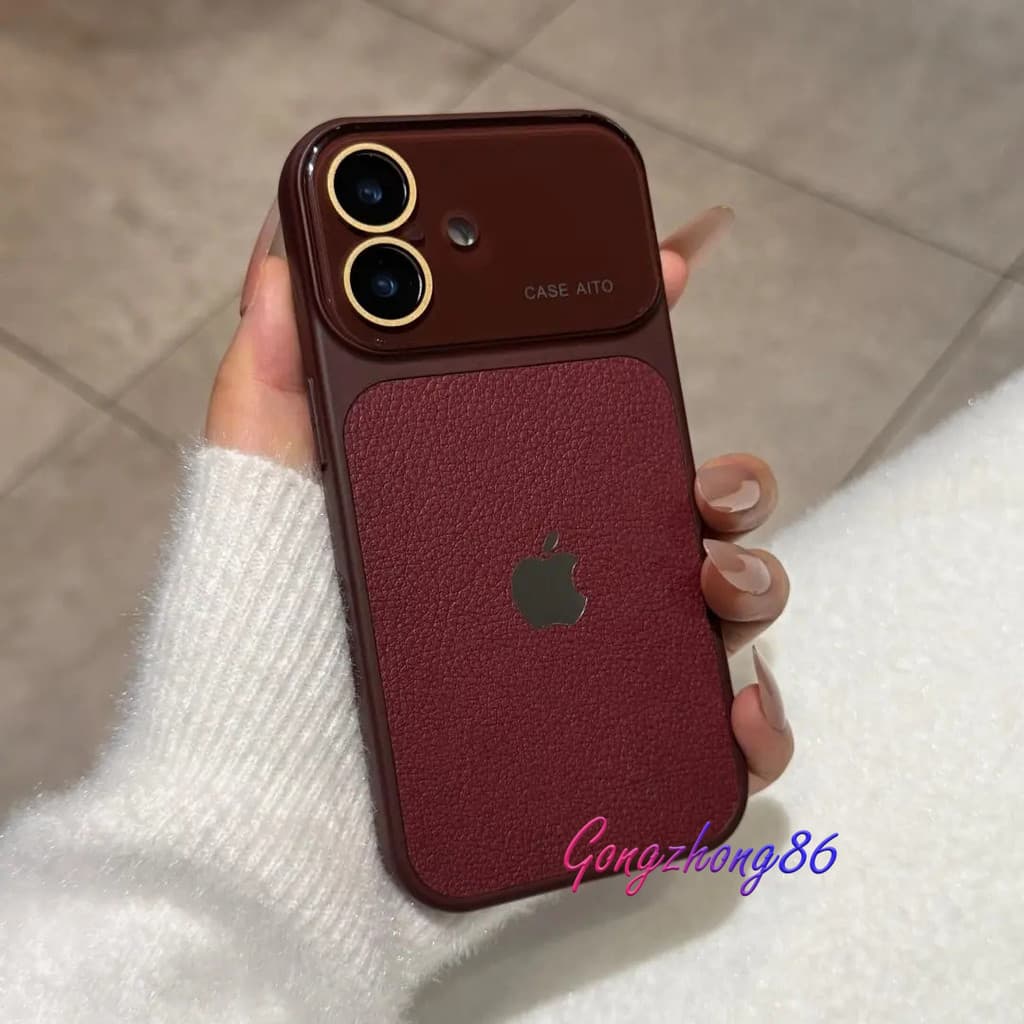 Capa Luxuosa De Couro Lichia Para iPhone 17 16 14 13 15 Pro Max Armadura À Prova De Choque Macia