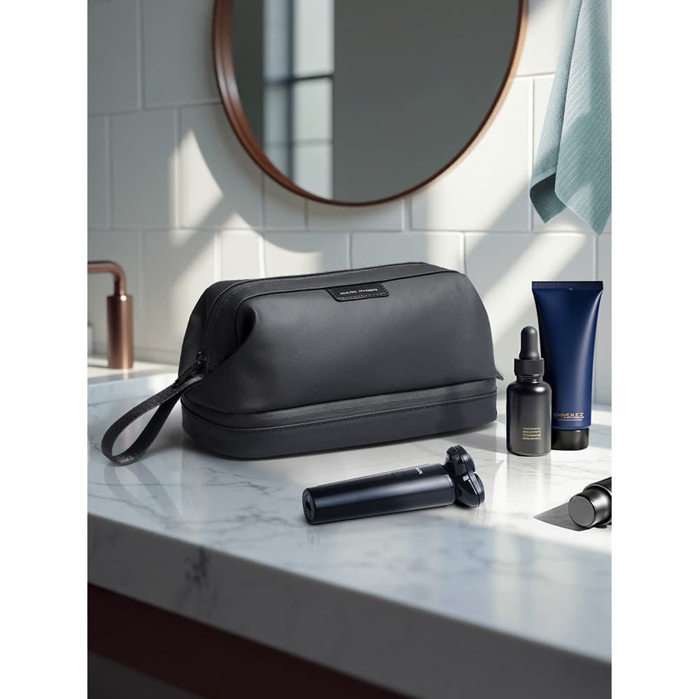 Marco Laden Bolsa de higiene portátil masculina, bolsa de armazenamento de produtos de higiene pessoal para viagens de n
