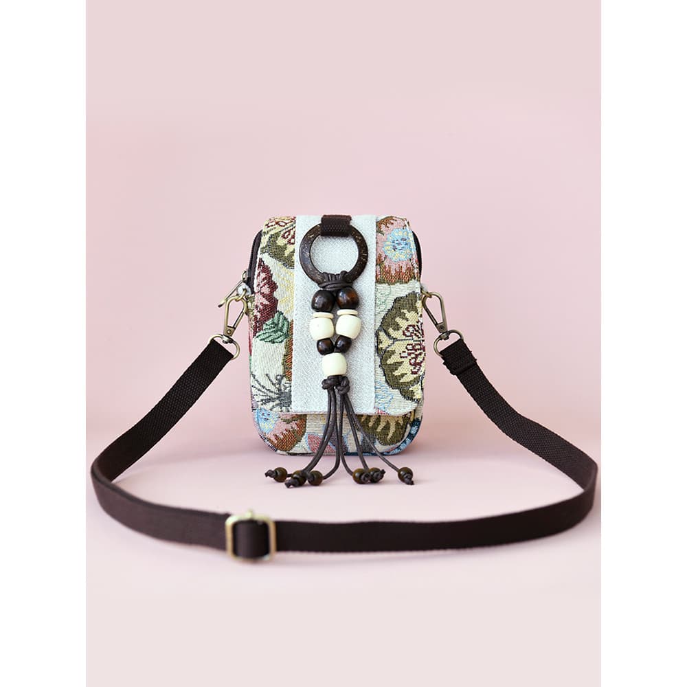 Bolsa mensageiro feminina novo estilo estilo étnico tecido pequeno saco Casual All-Match bolsa de lona ombro bolsa do te