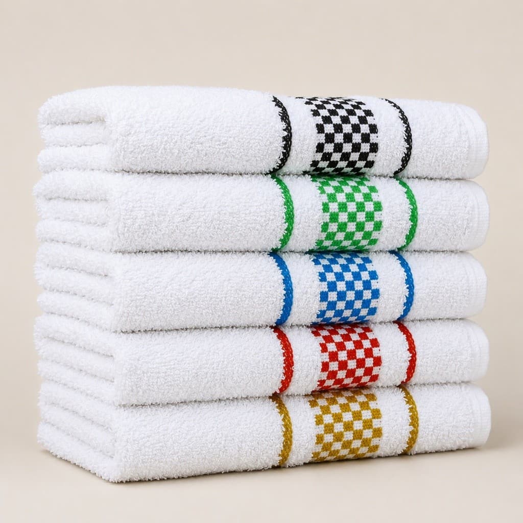 Kit 8 Panos de Copa Jacquard Premium Felpudo 100% Algodão Grande Super Absorção
