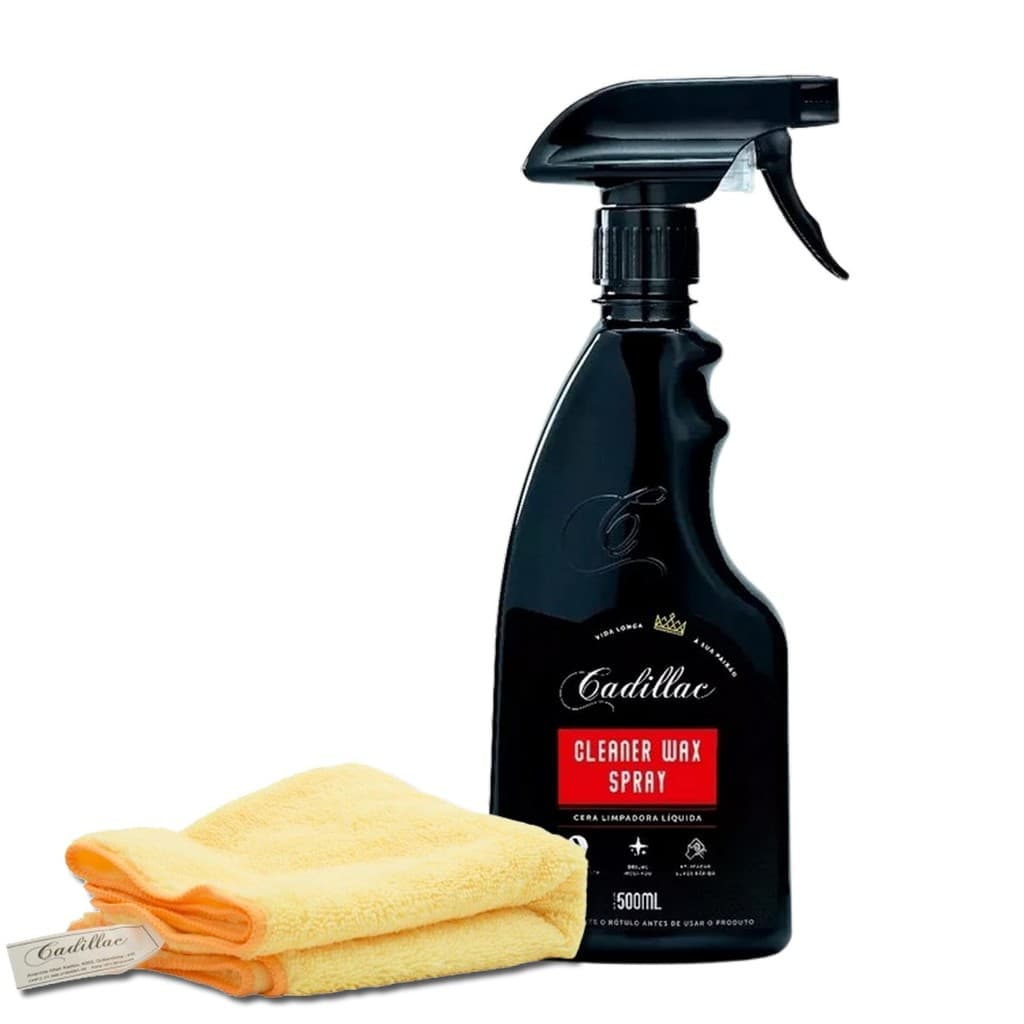 Cera Liquida Cleaner Wax Spray 500ml Cadillac + Pano Cadilac
