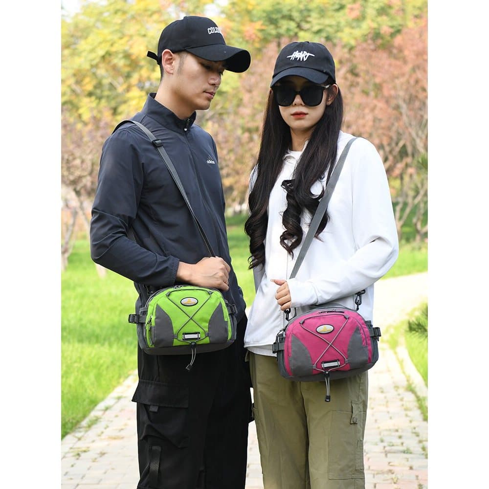 Bolsa de cintura para esportes ao ar livre, masculina, feminina, multifuncional, caminhada, grande capacidade, pode cont
