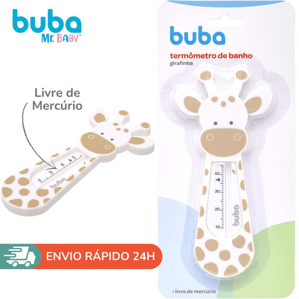 Termômetro de Banheira para Banho no Bebê Girafinha Buba