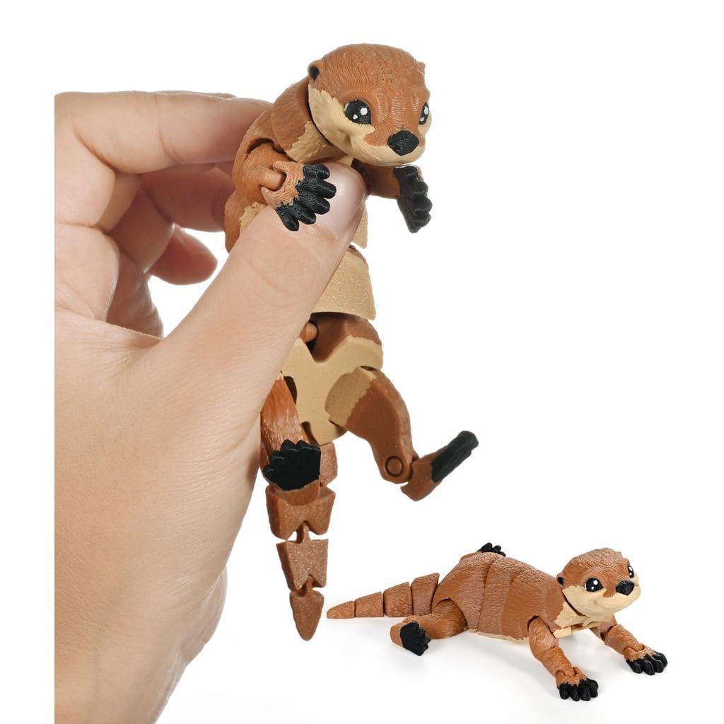 Brinquedo De Lontra Articulada-Impresso Em 3D , Articulações Articuláveis , Figura De Animal Móvel Para Decoração De Mes
