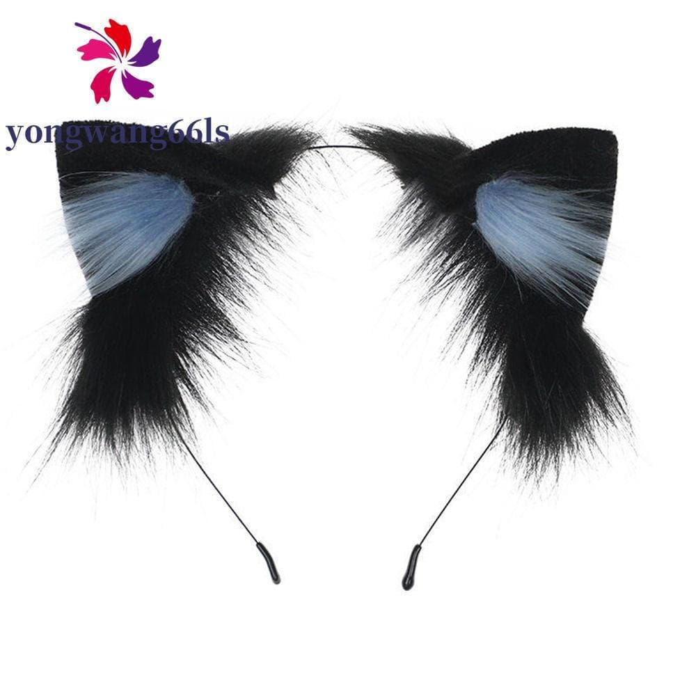 YONGWANG Tiara Com Orelhas De Gato , Chapéu Para Cosplay De Animais Lolita , Argola De Cabelo Feminina Jk Faixa De Pelúc