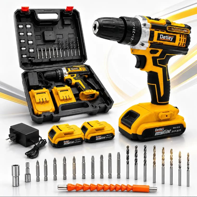 Kit Furadeira E Parafusadeira Sem Fio Maleta 36v 2 Bateria