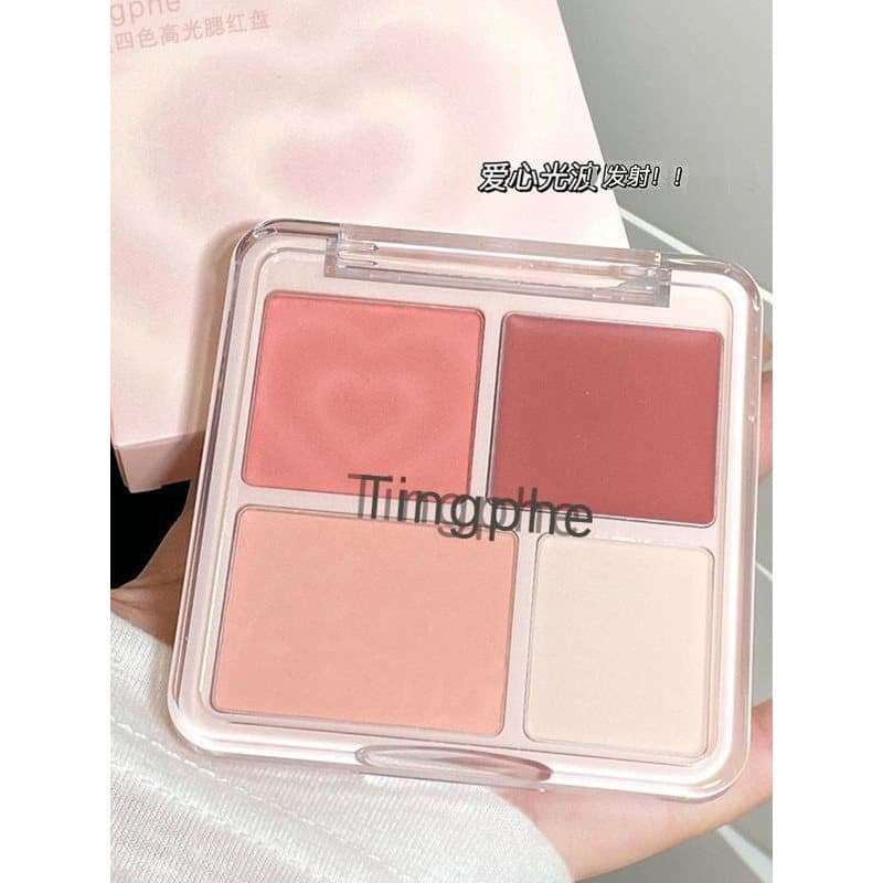 Atmosfera Deus Blush de quatro cores de alto brilho, peça única, multiuso, fosco, alto brilho, contorno, brilho, Expans