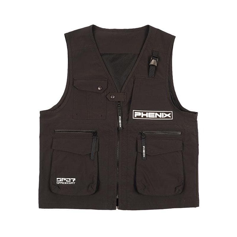 Phenix Phoenix SP27 Colete masculino estilo fino roupa de trabalho estilo ao ar livre Casual jaqueta de tecido repelente