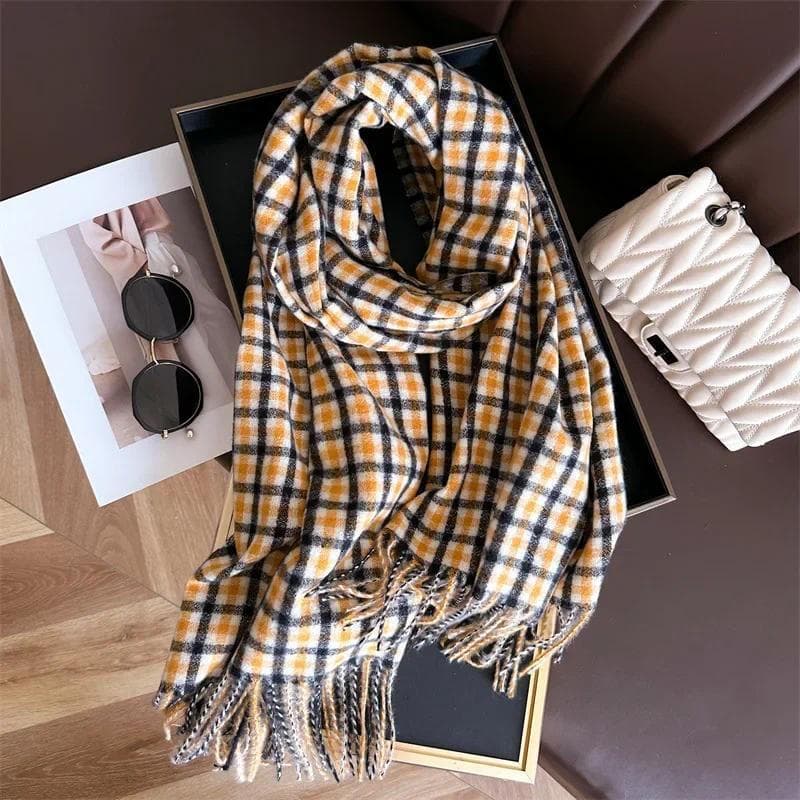 Nova Imitação De Caxemira Moda Cachecol Envolve Homens Mulheres Outono Inverno Cachecóis Quentes Unisex Espessamento Xal