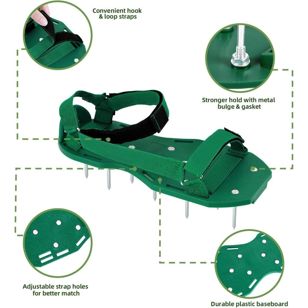 Sapatos Aeradores De Gramado Ohuhu Para Grama : De Aeração De Instalação Gratuita Com Pá De Aço Inoxidável , Sandálias P
