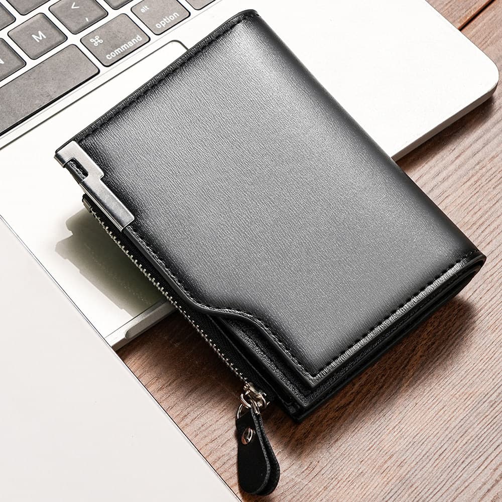 carteira masculina carteira masculina com ziper Carteira Vertical masculina Multi-cartão moeda bolsa carteira curta com