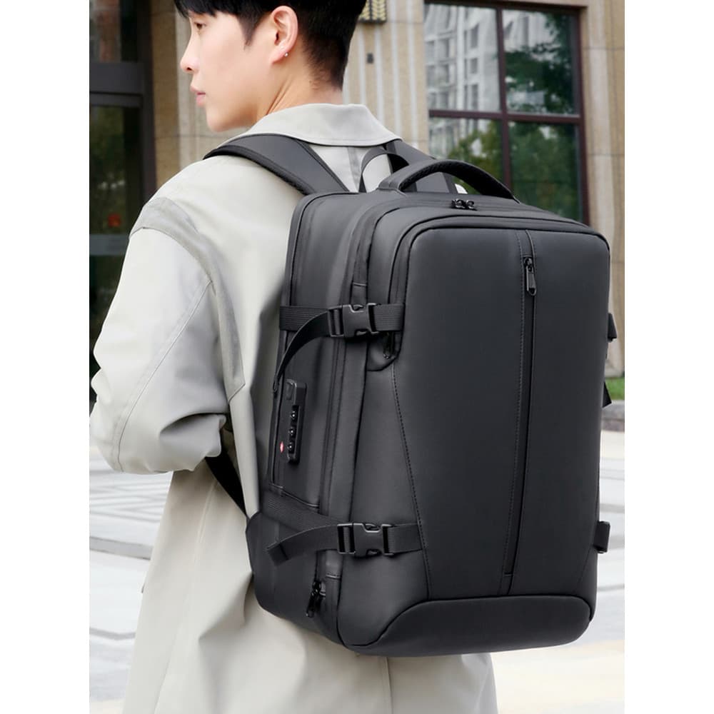 Mochila de viagem de negócios, masculina, feminina, grande capacidade, à prova d'água, viagem de negócios, extensão, Lap