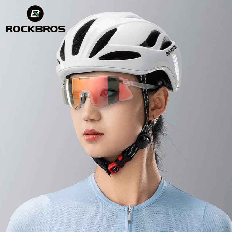 ROCKBROS Óculos De Bicicleta Polarizados/Procromáticos Proteção Sol Esportivos MTB De Estrada Ciclismo