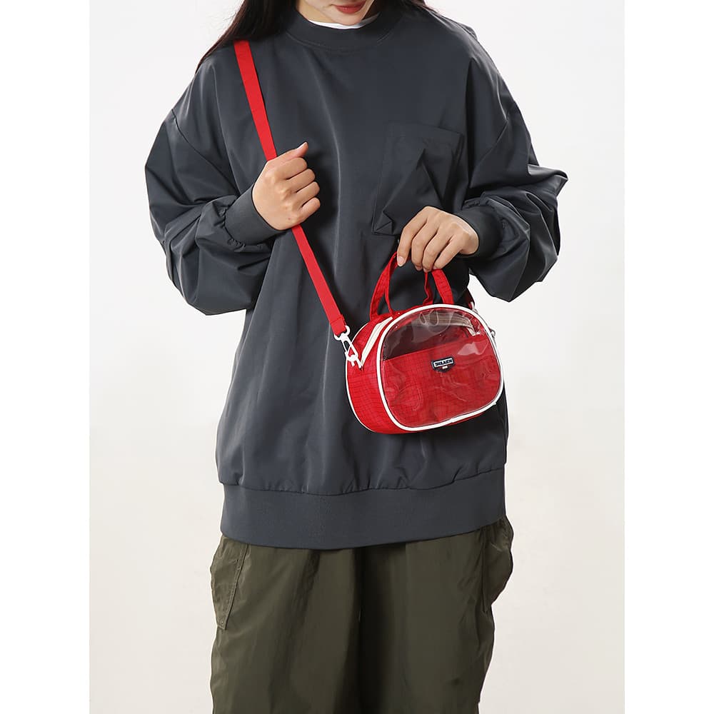 Verão novo estilo moda mensageiro saco masculino High-End sentimento All-Match Commuter bolsa de ombro PVC transparente