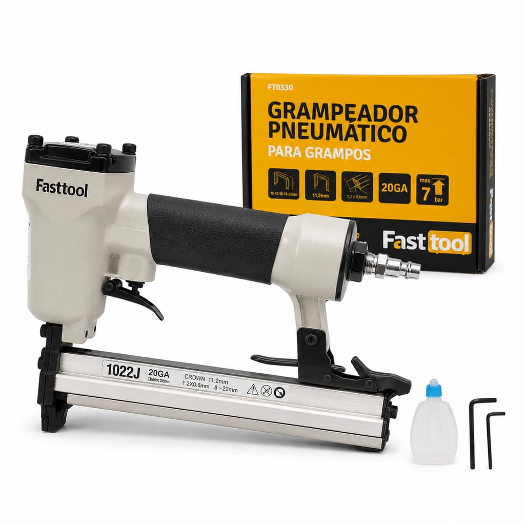 Grampeador Pneumático Para Grampos De 10 A 22Mm Profissional