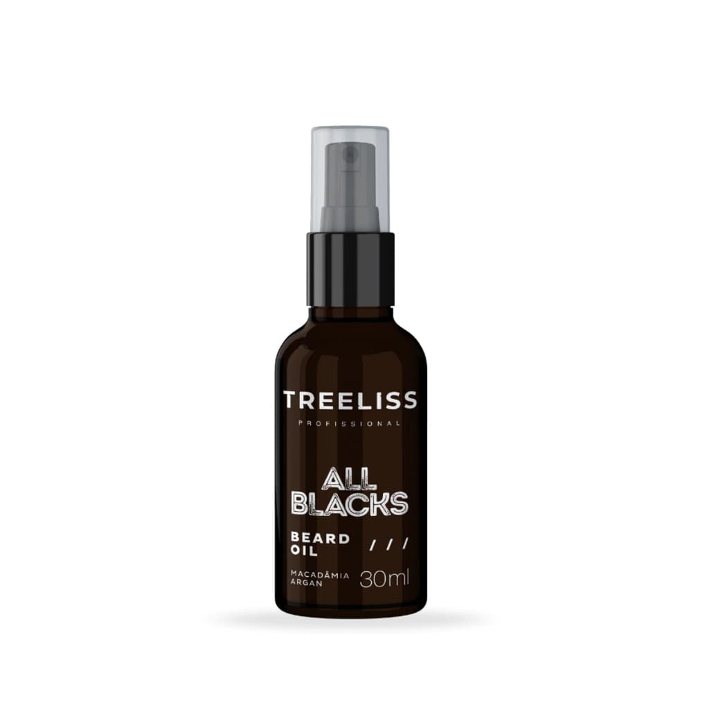 Óleo Para Barba All Blacks 30ml Hidratação e Maciez da Barba - Treeliss Profissional