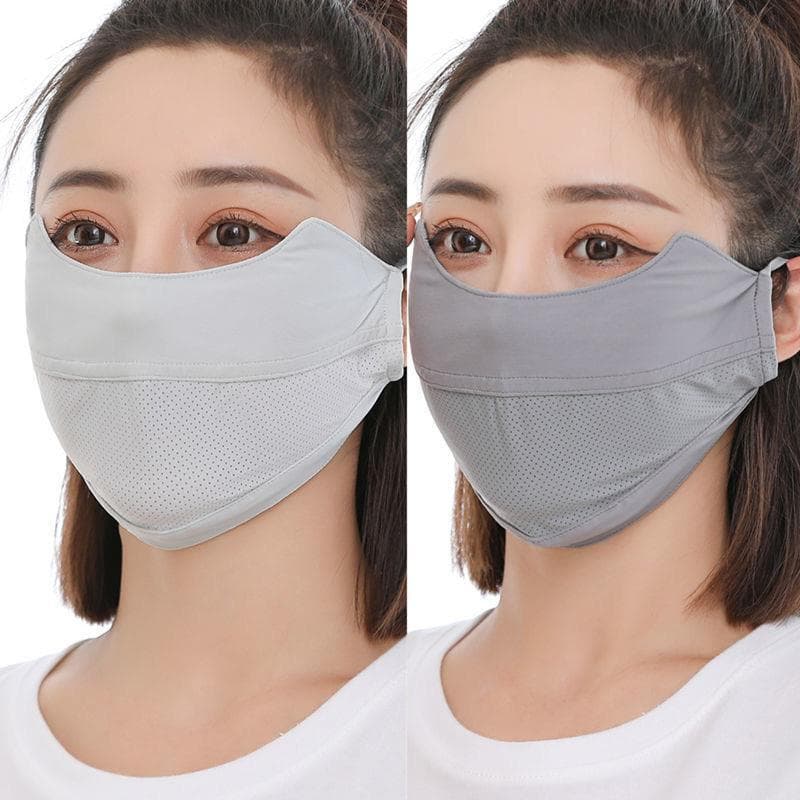 Verão novo estilo proteção para os olhos canto náilon costura malha moda protetor solar máscara de alto valor bonito res