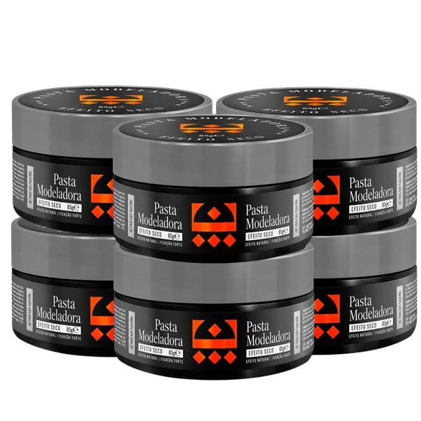 Kit com 6 Pastas Modeladoras Efeito Seco - Embaixador 85g