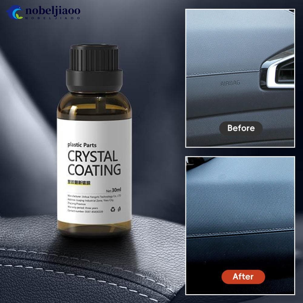 NOBELJIAOO 30ml Revestimento De Cristal Plástico Para Carro Restaurador Automático Peças Plásticas Esponja De Cristalino