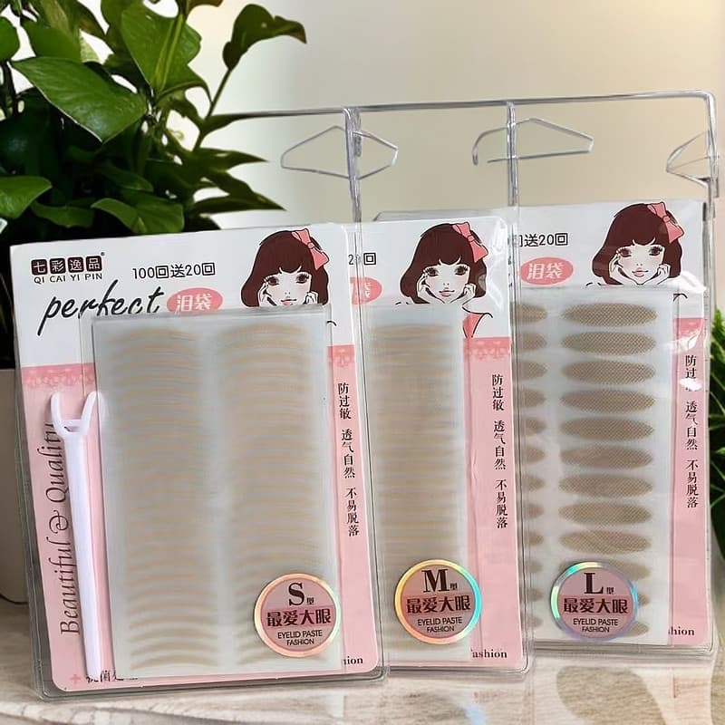 Adesivo colorido para pálpebras duplas Yipin 2644 Adesivo para pálpebras de renda respirável invisível de camada única F