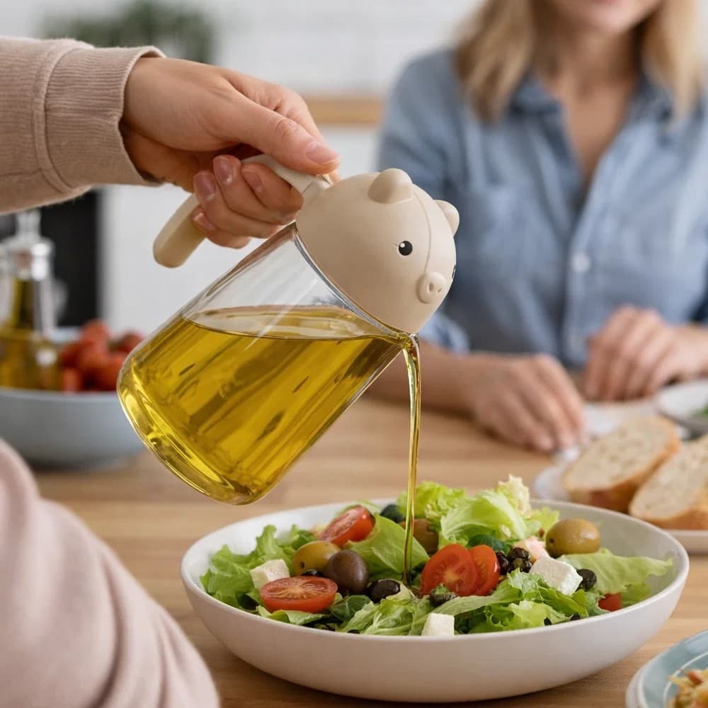 Galheteiro Jarra 630ml Bico Dosador Para Azeite Vinagre Temperos Mesa Posta