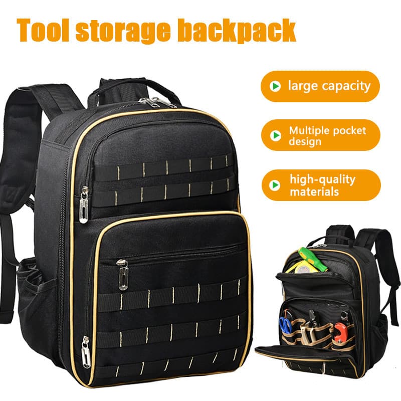 Mochila de armazenamento de ferramentas de Hardware, mochila de ferramentas pesadas, eletricista multifuncional durável