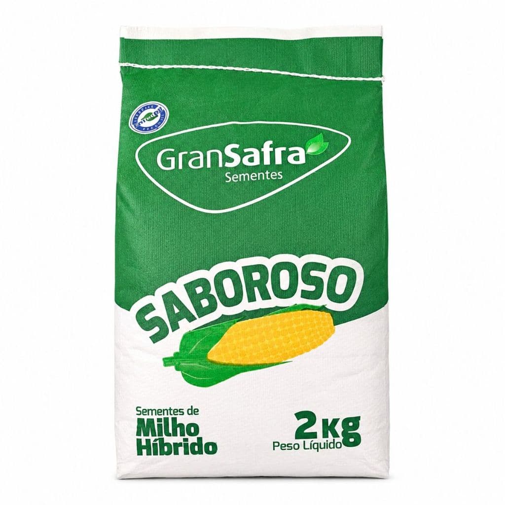 Semente Milho Híbrido Saboroso Brs3046 2kg Alta Durabilidade