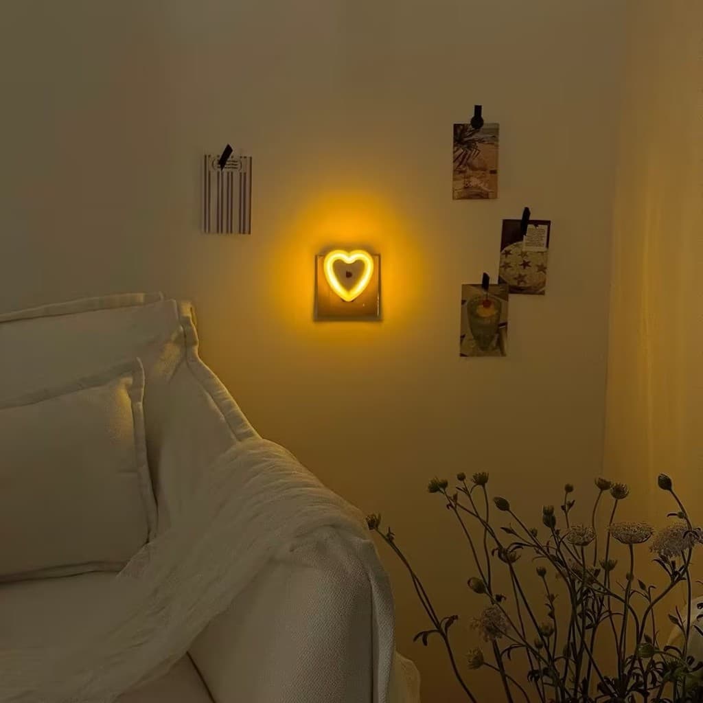 Luz Quente , Iluminação Noturna , Lâmpada De Indução Inteligente Controlada Por , Decoração De Cabeceira Infantil , Prot