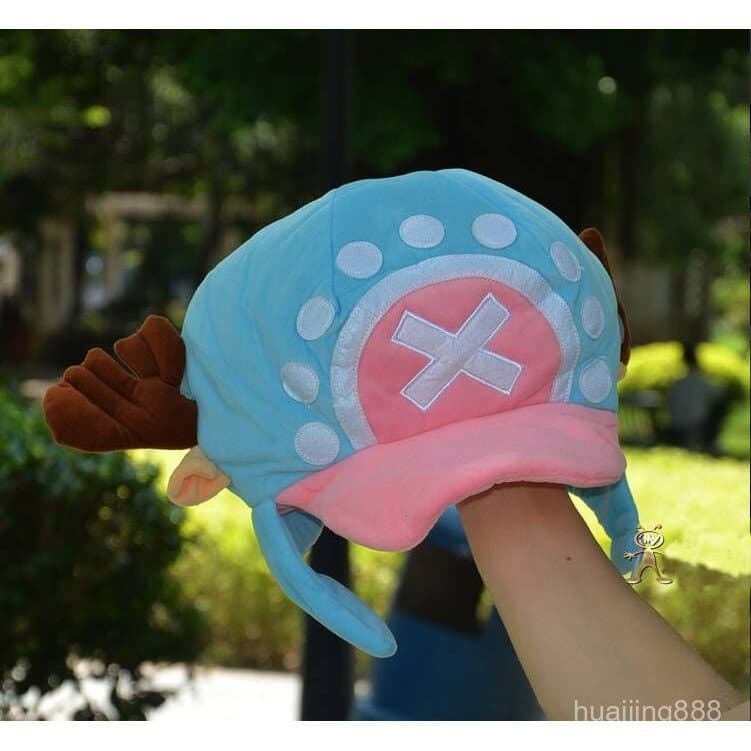 Chapéu de Pelúcia Tr Anime Tony Tony Chopper/Cosplay/Chapéu de Inverno/Azul Claro